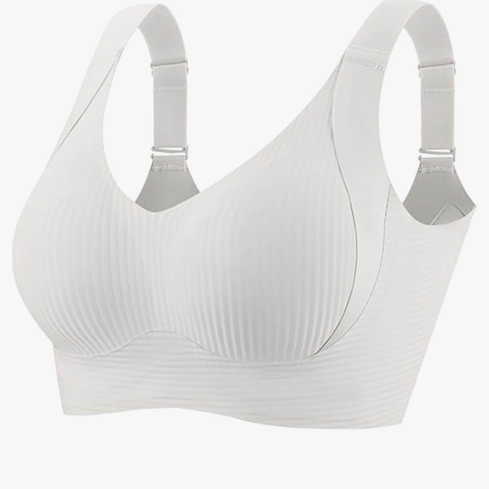 Seamless White Bra XL -New